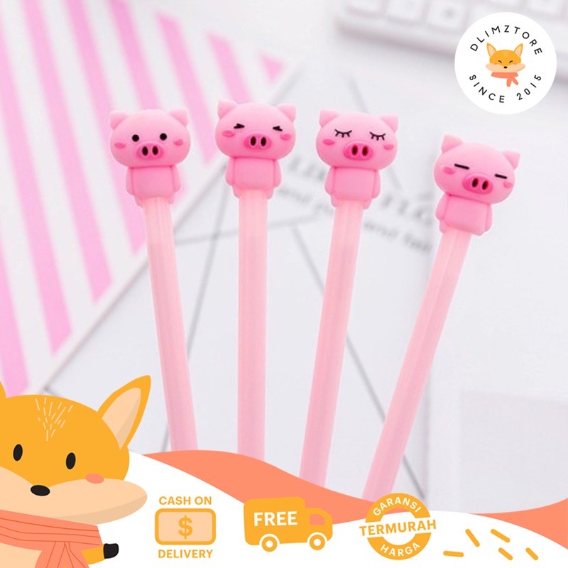 

[DZ] ST087 - Pena Karakter Lucu Model Pig Babi Gel Ballpoint Lucu