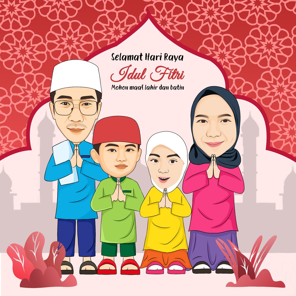 

Karikatur Digital sticker whatsapp Ramadhan / kado hadiah lebaran