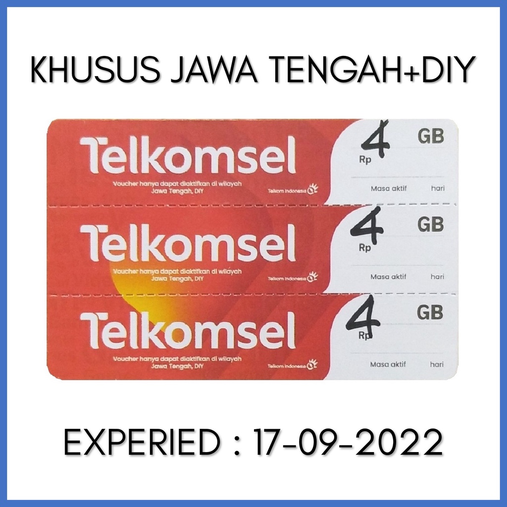 Voucher Telkomsel 4GB 30hari Jateng dan DIY