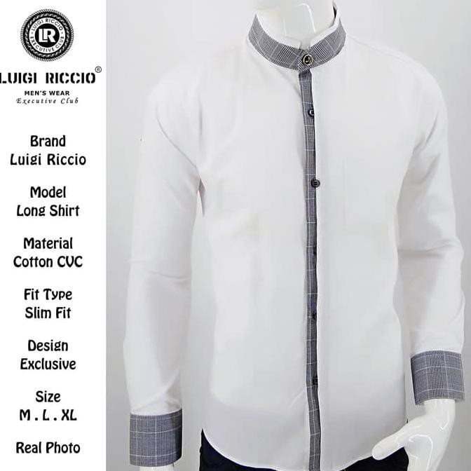 Kemeja Pria Koko Lengan Panjang Luigi Riccio 12