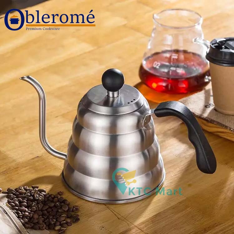 KTCmart - Teko Leher Angsa 1,2L Platinum/ Gooseneck Kettle/ Teko Kopi/ Pour Over Kettle