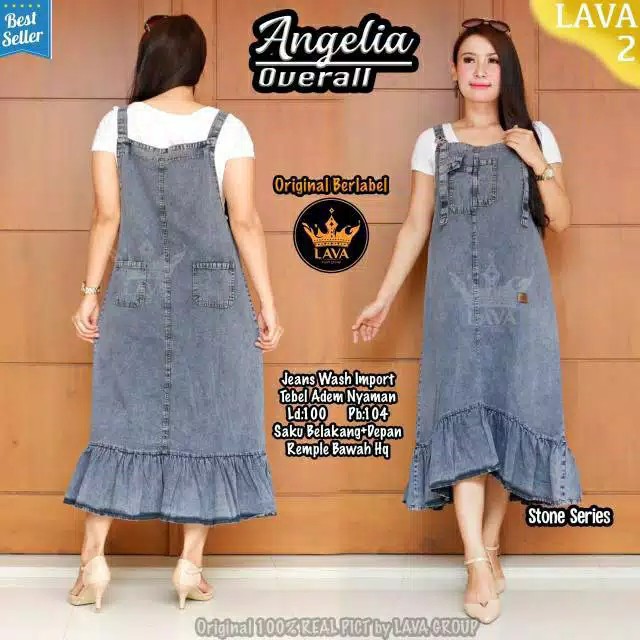 ANGELIA OVERALL MATT JEANS WASH HIGH QUALITY