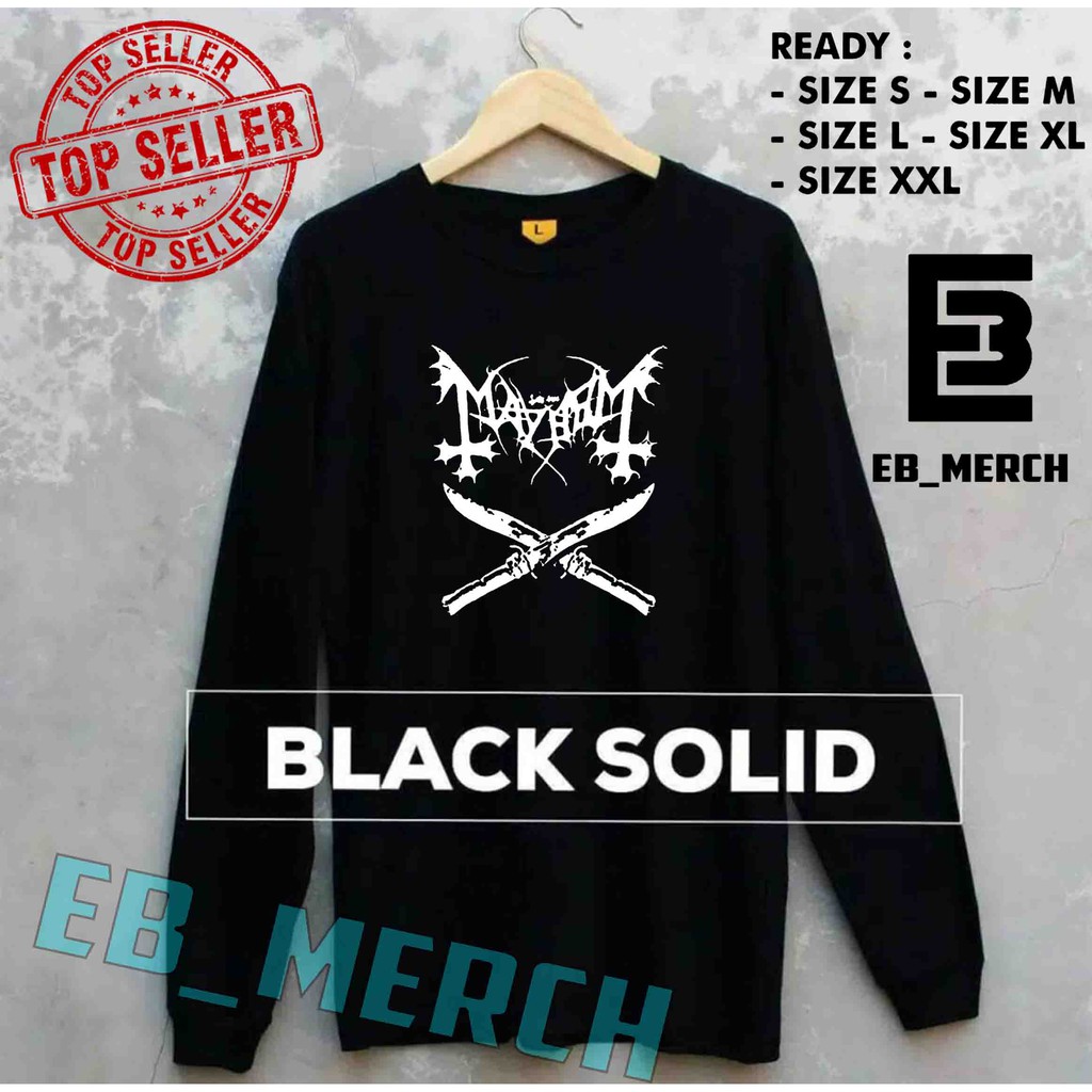 Import Quality MURAH BAJU KAOS LENGAN PANJANG  MAYHEM BAND keren EB_MERCH