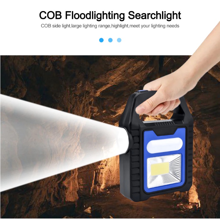 3 in 1 Solar Light USB Pengisian Rechargeable COB LED Camping Lamp Lampu Lentera Tahan Air Senter Darurat