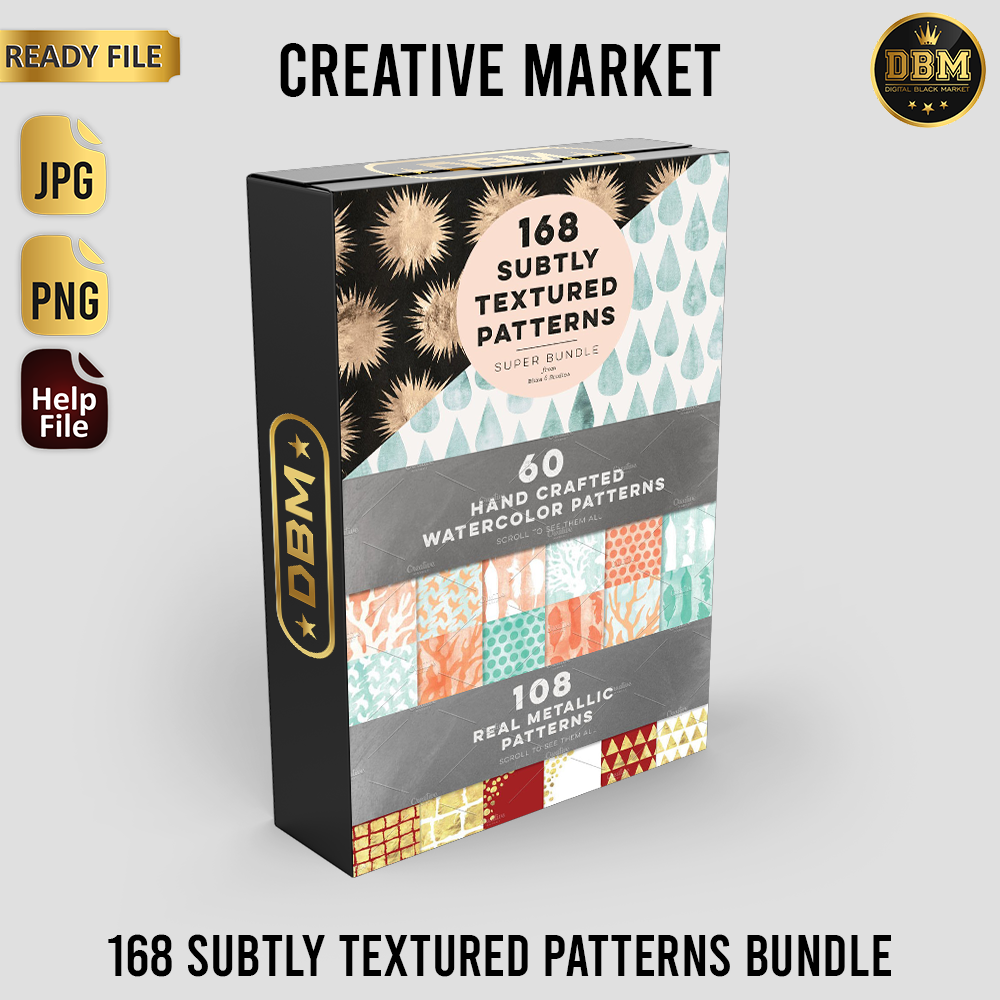 168 Subtly Textured Patterns Bundle - JPEG Ultra HD