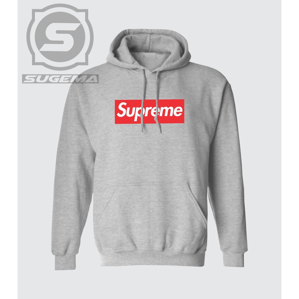 Sweater  Hoodie Supreme Maroon Premium Pleece Tebal