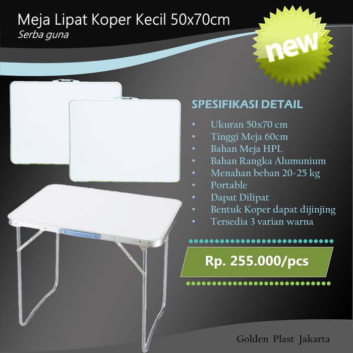 Terbaru  Meja Lipat Koper kecil 50x70cm Portable Praktis Simple Serbaguna Murah  Berkualitas