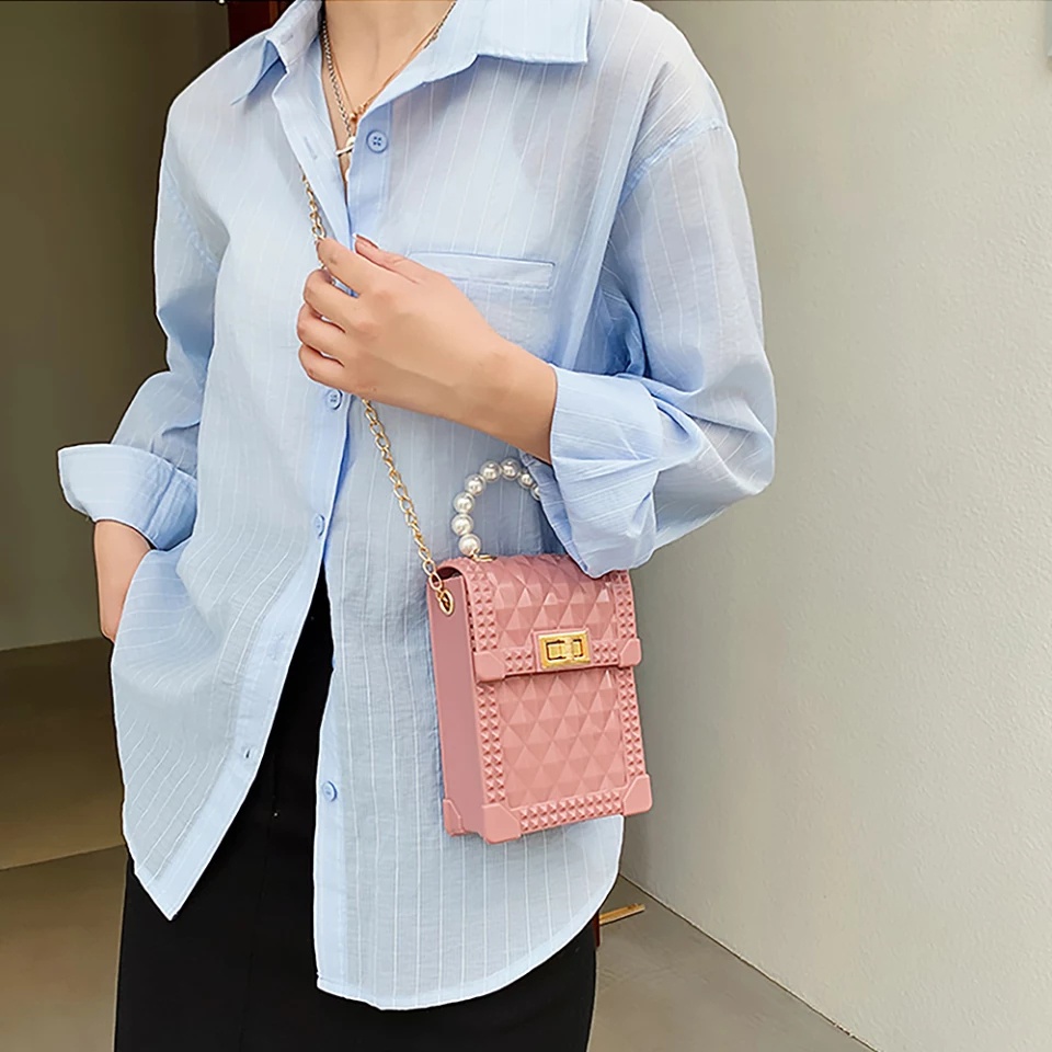 Tas Selempang Wanita Jelly Glossy Import Real Pict AccFashionMurah