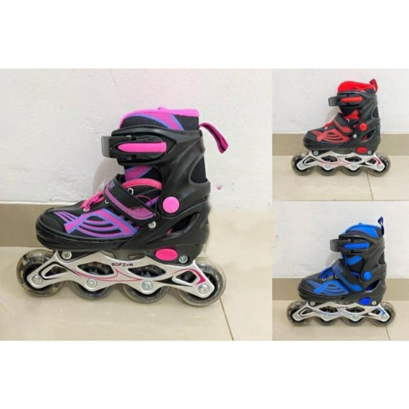 sepatu roda sofiya power . roda depan nyala