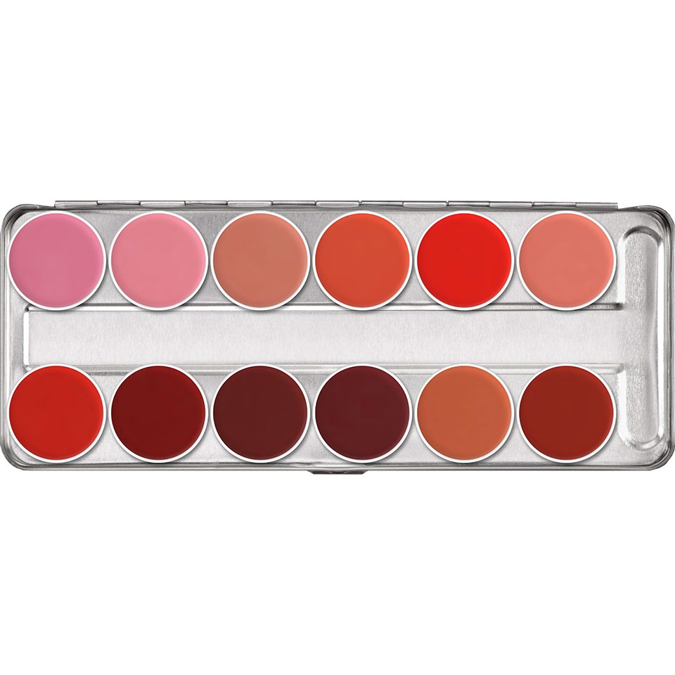 Kryolan Lip Rouge Palette 12 Warna