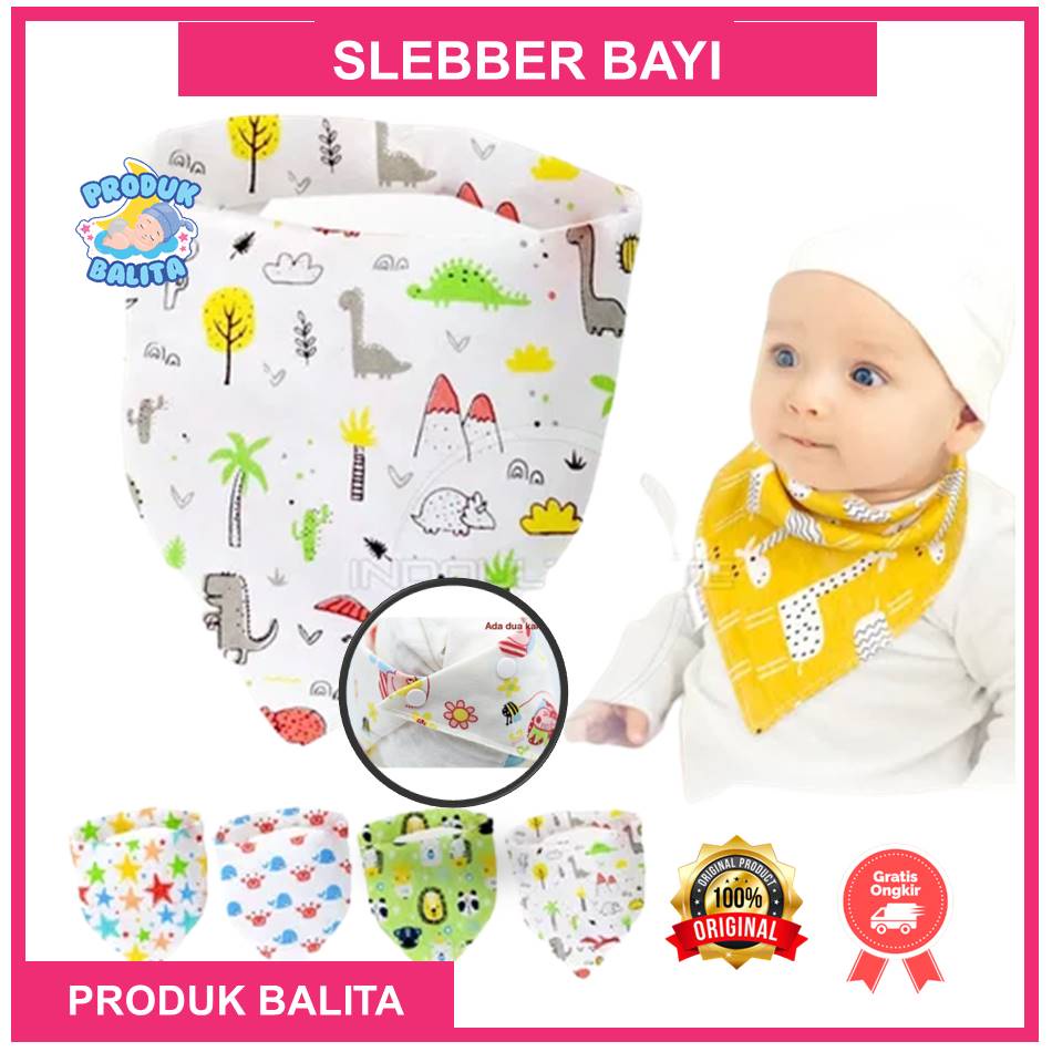 Slebber Bayi Segitiga Celemek Makan Untuk Bayi Tatakan Gumoh Iler Bayi Motif Lucu