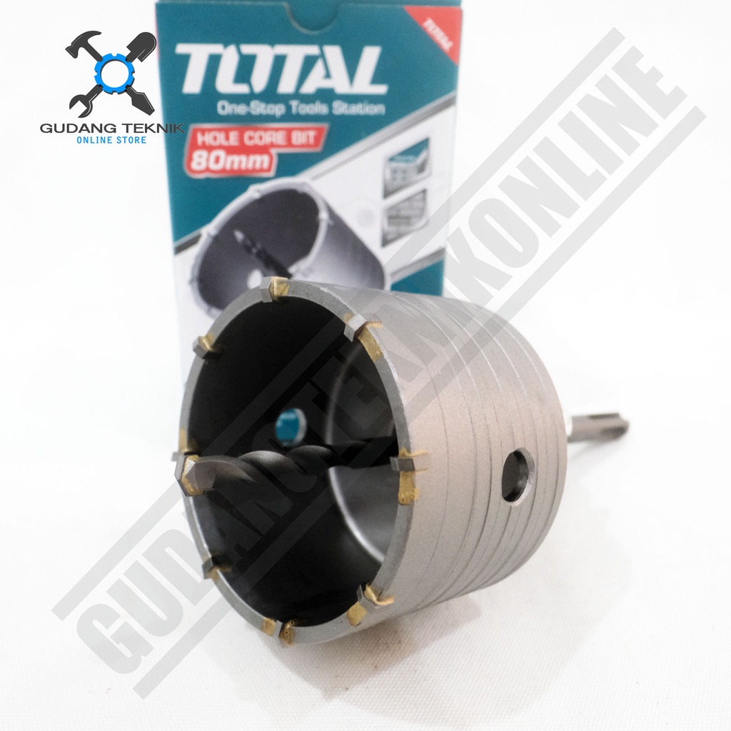 Mata Bor Beton 80mm TOTAL TAC430801 / Hole Core Bit TAC 430801 - Hole Saw Pelubang Beton TOTAL TAC-430801