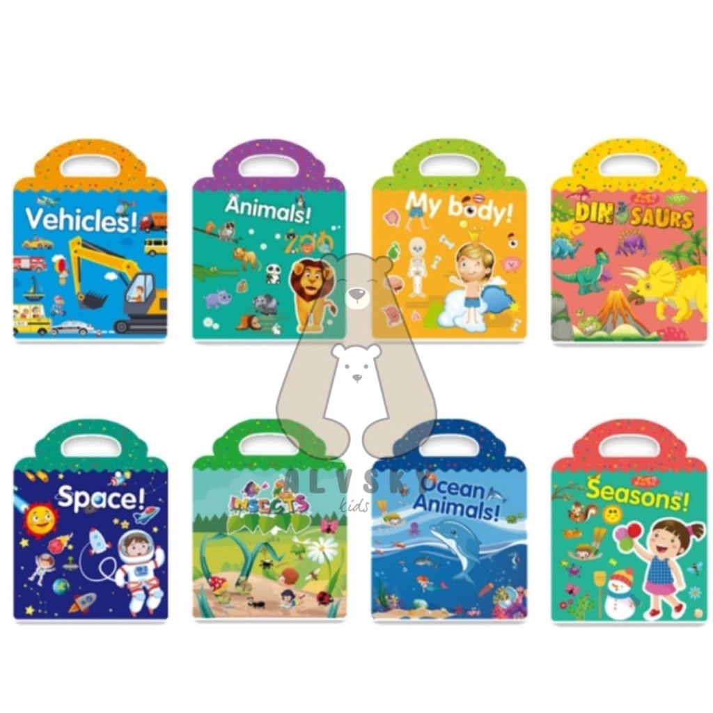

STICKER BOOK REUSEABLE BUKU STIKER ANAK BISA TEMPEL BERULANG KALI / BUKU KETERAMPILAN KREATIVITAS PRAKARYA