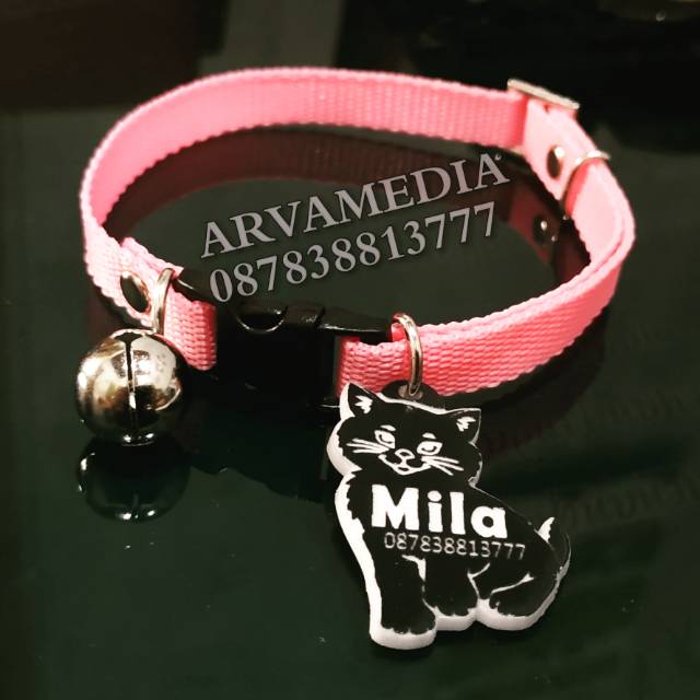  Kalung Kucing  Custom Nama Akrilik Gravir Shopee Indonesia