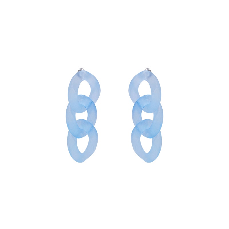 Peri musim panas permen warna rantai anting anting-anting baru trendi dingin stud anting-anting pere
