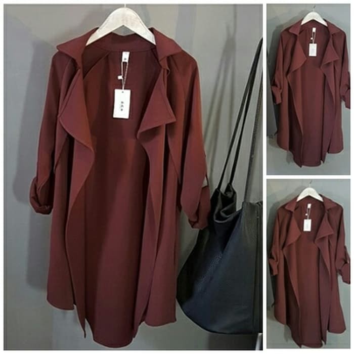 Jas Wanita Blazer Motif IR160 [ Bella Maroon Ro]  Twiscont Maroon