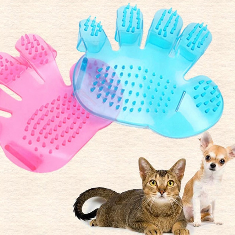 Sikat Mandi Anjing Silikon Sisir Pijat Bath Glove Pet Grooming Gloves Pets Hair Remove Cat Cleaning Supplies