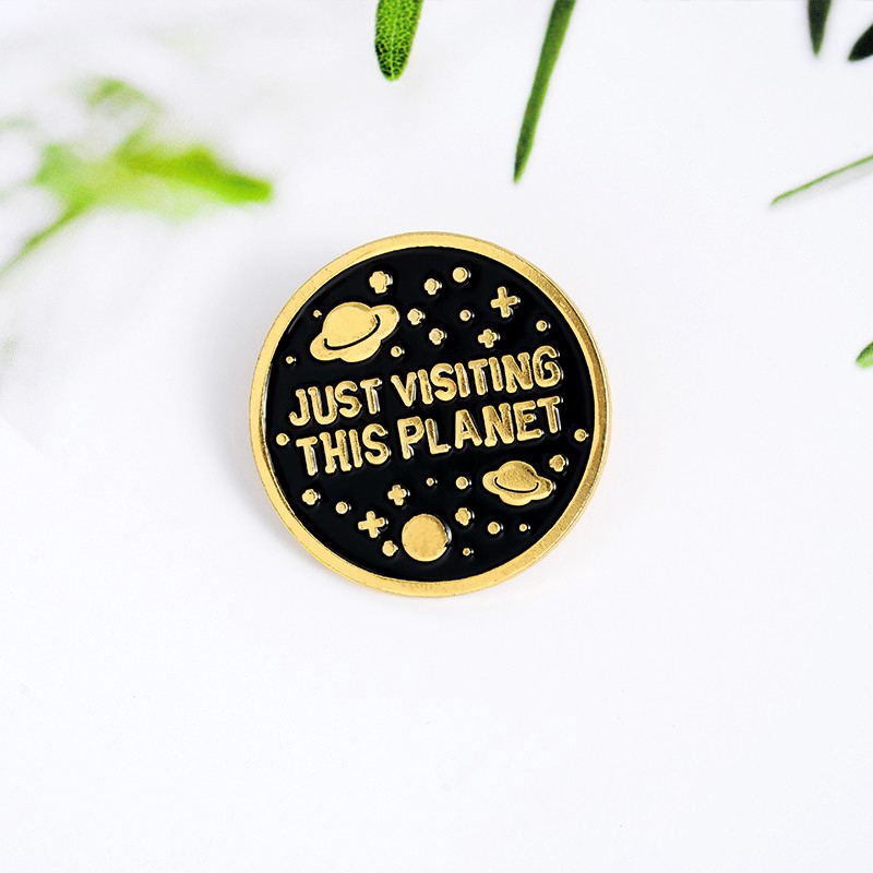 Bros Pin Desain Kartun Planet Gaya Jepang Untuk Aksesoris Sweater Kaos