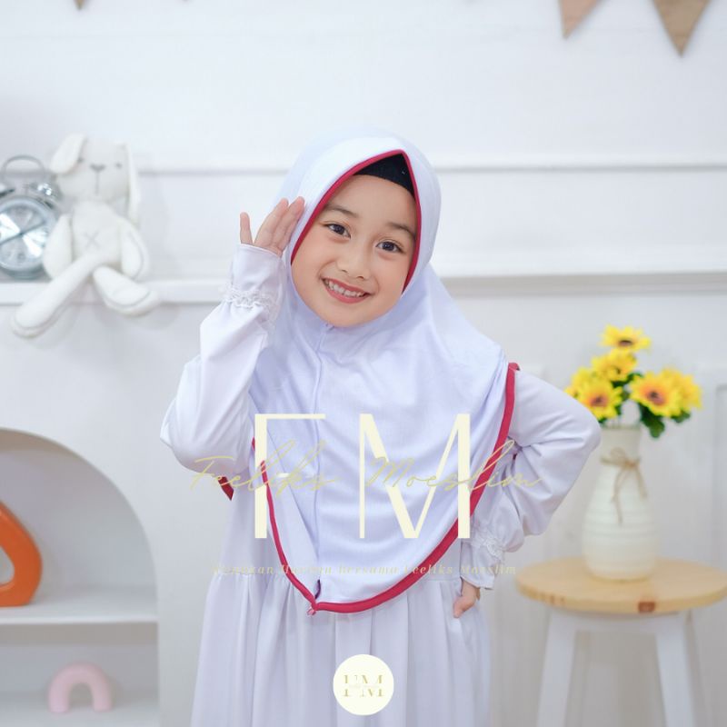 Hijab Bergo Penguin 6-10thn / Jilbab nyaman murah adem kerudung kualitas PREMIUM