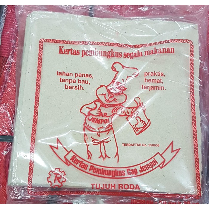 

Kertas Bungkus Nasi Kotak 20x20 cm / 250 lembar