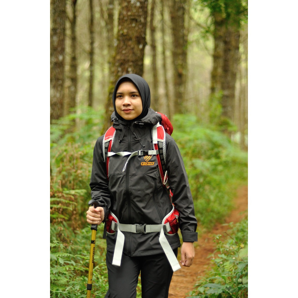 JAKET GUNUNG GRIZZLY OUTDOOR WOMEN SERIES "JAYAGIRI" SPORTY GREY