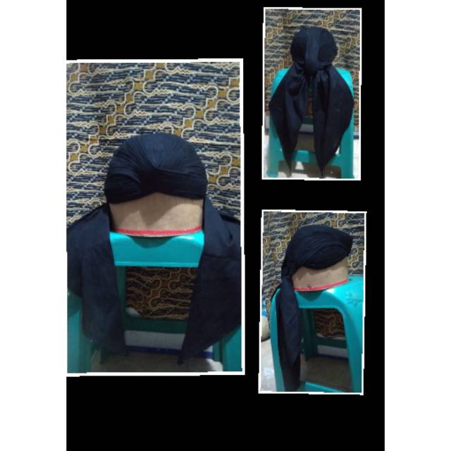 Hitam Polos Blangkon Alusan Bisa di cuci dan dilipat