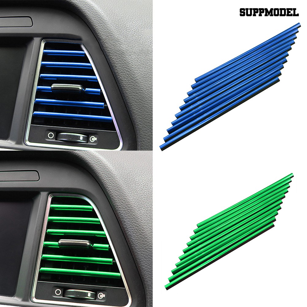 ✔ Suppmodel 10Pcs Car Auto Air Outlet Vent Interior Decorative Stickers Decals Strip Accessory