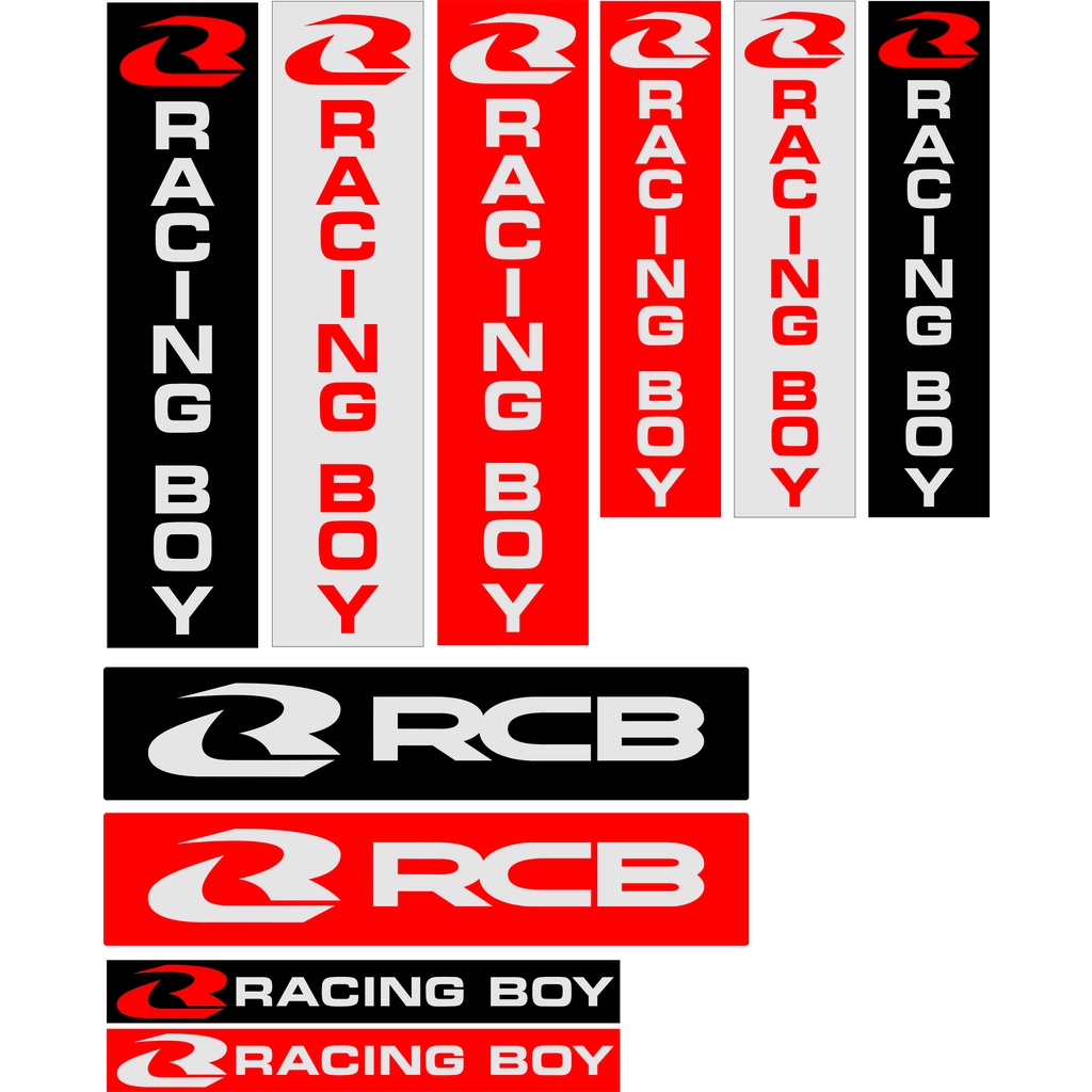 stiker RCB cutting stiker RACING BOY motor