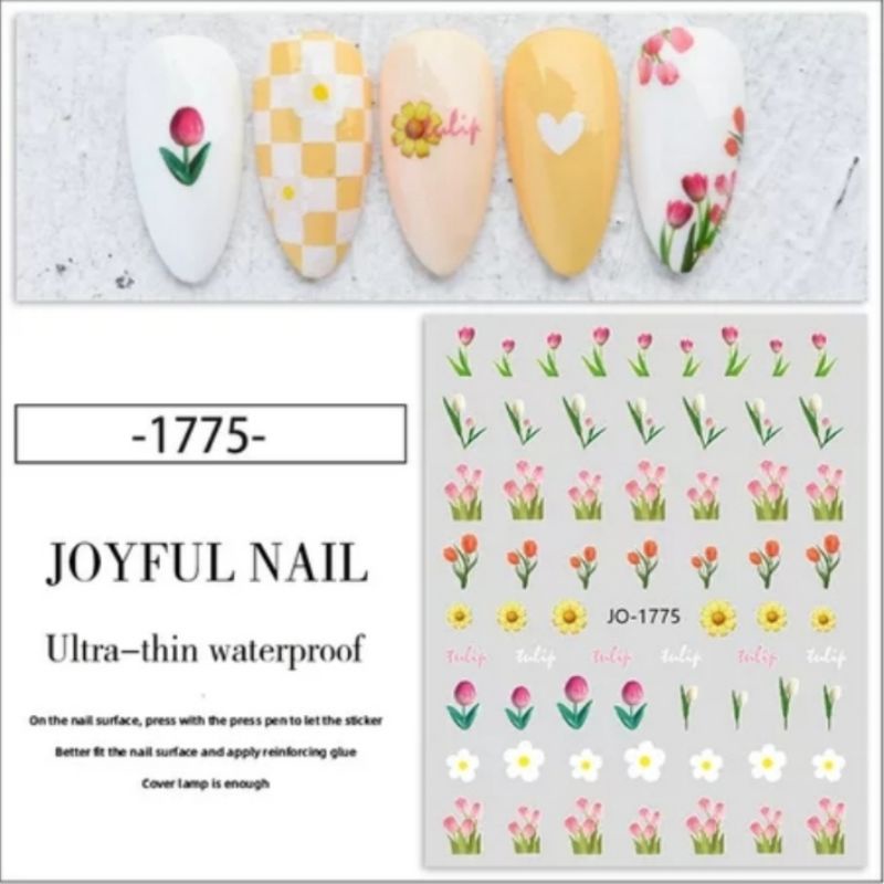 Sticker Kuku Bunga untuk Hiasan Nail Arts/Dekorasi Nail Arts/Flower Sticker