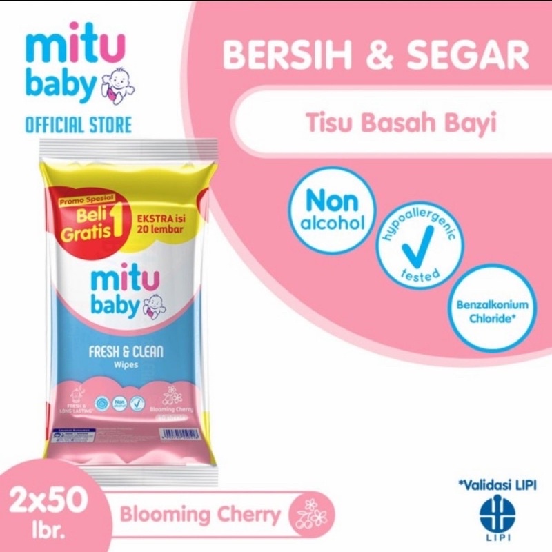 HD Management Tisu Basah Mitu Baby isi 50 Beli 1 gratis 1