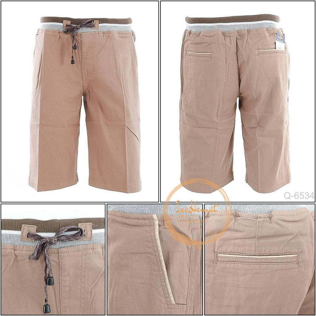 CELANA PENDEK LAKI LAKI RIB KOLOR TOP TEN M-XL[Q6534]