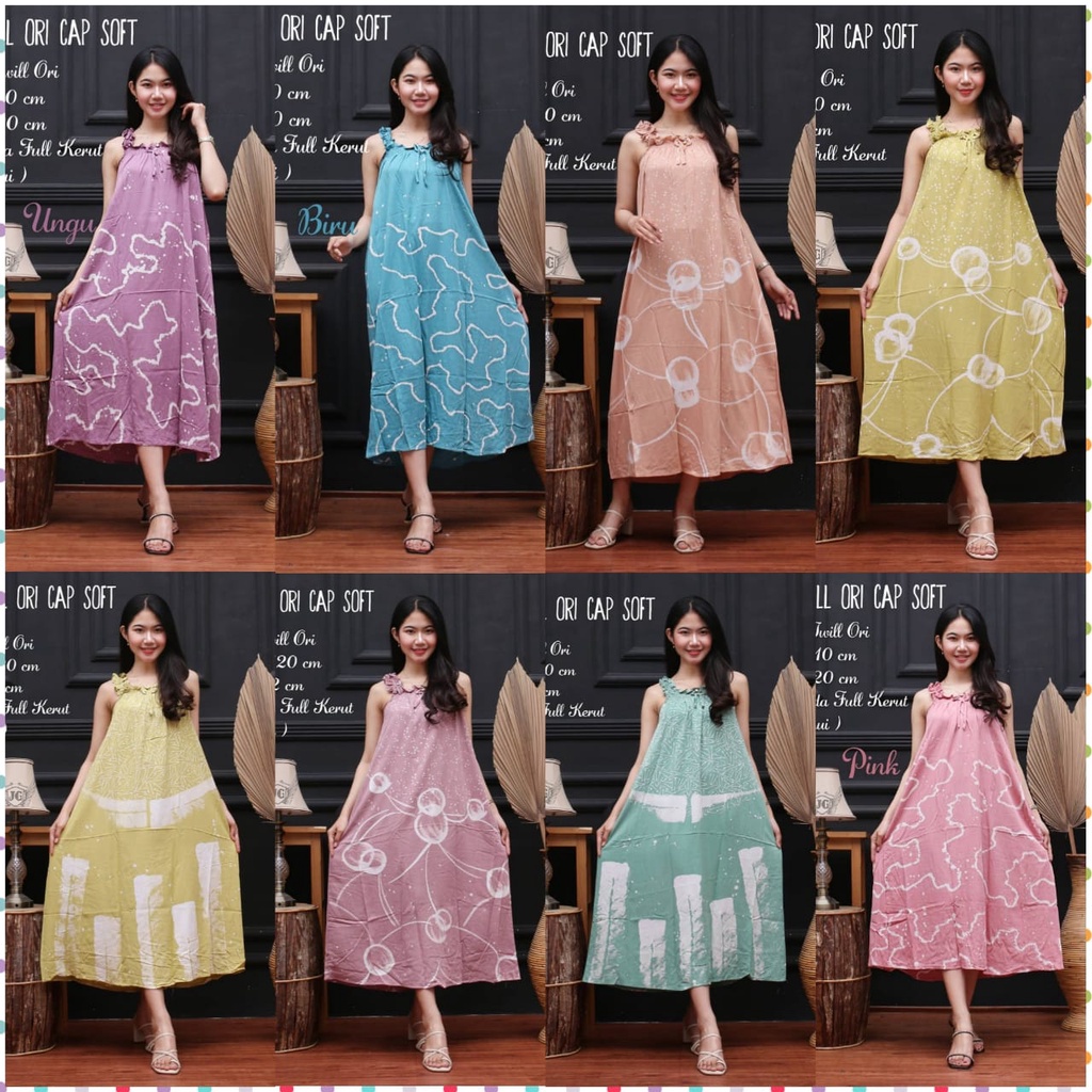 Baju Tidur Daster Jumbo Tanpa Lengan Ld 110-120 Singlet Yukensi Kensi Tengtop Tali Satu Pundak Jumbo