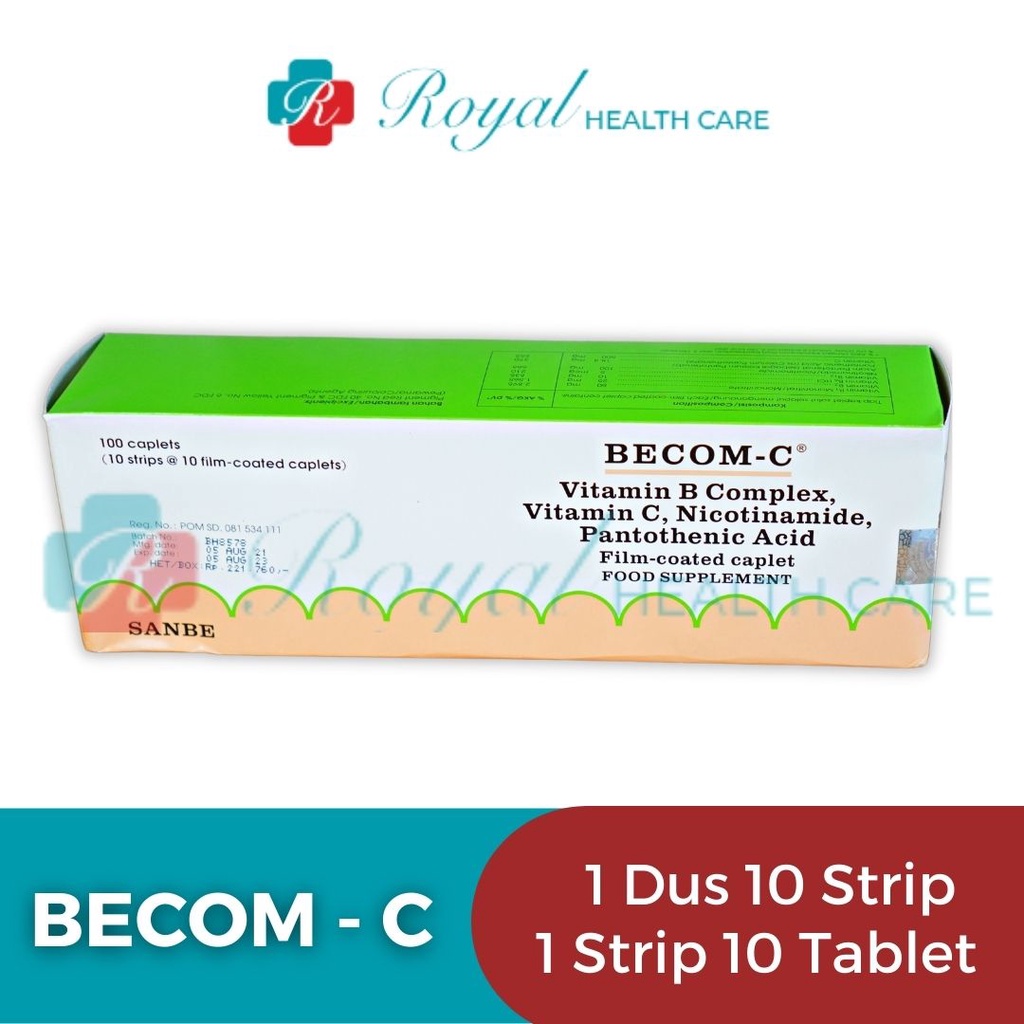 BECOM C BOX 100 TABLET Membantu Memenuhi Kebutuhan Multivitamin