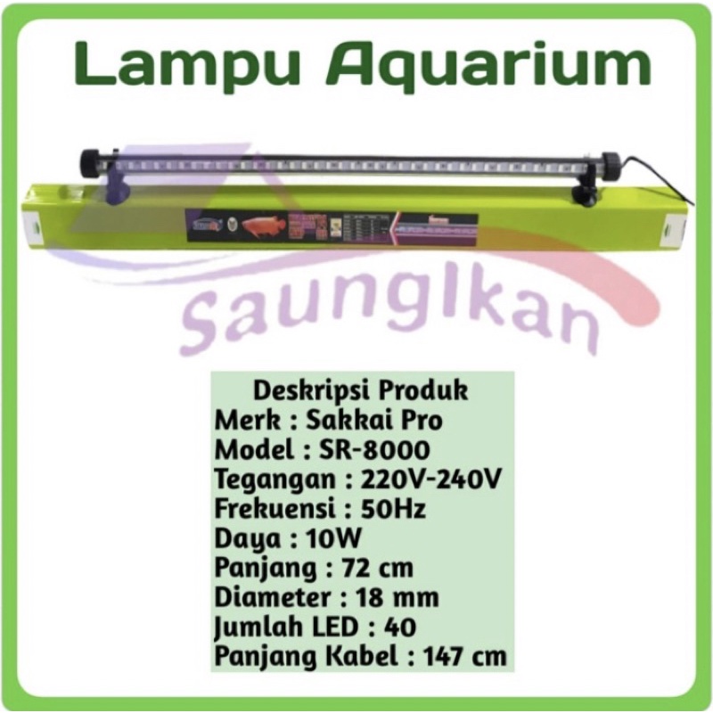 Lampu LED TANNING SAKKAI PRO T4 SR-8000 80cm aquarium SR 8000