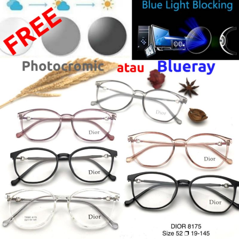 Frame Kacamata Wanita D8175 Free Lensa