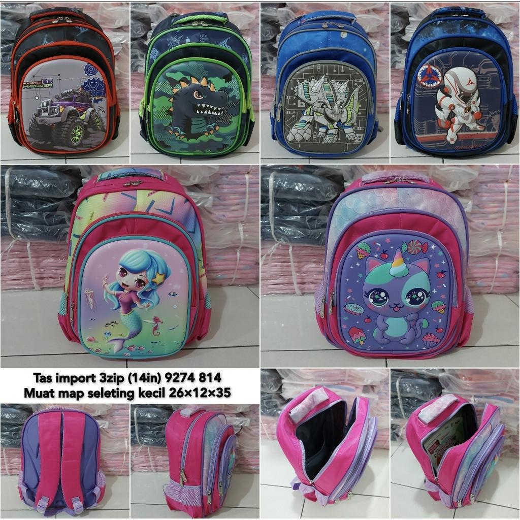 Tas import ransel sekolah tk anak laki anak perempuan