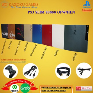 PS3 PS 3 SLIM SONY PLAYSTATION OFW SERI 3000 160GB - 500GB + 2STICK OP
