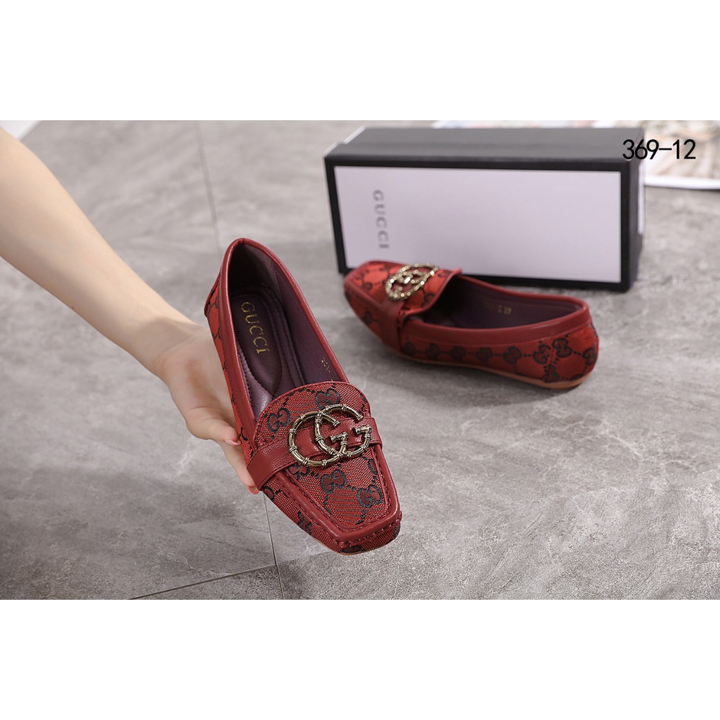 GC Canvas Double G Logo Flat Shoes #369-12