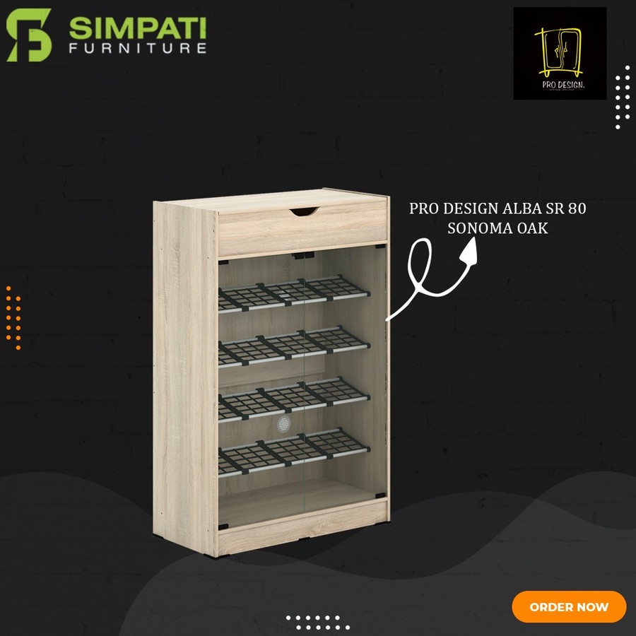 Lemari Sepatu Pro Design Alba SR 80