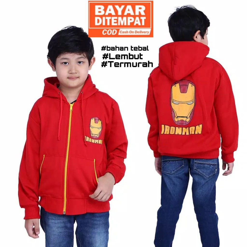 Jaket Anak Super H3R0 usia 2-10thn-bahan fleece tebal-Arshila_fashion