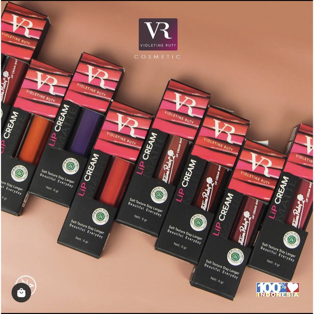 VR Lip Cream Nude / Lipstik Cair / Lip Cream