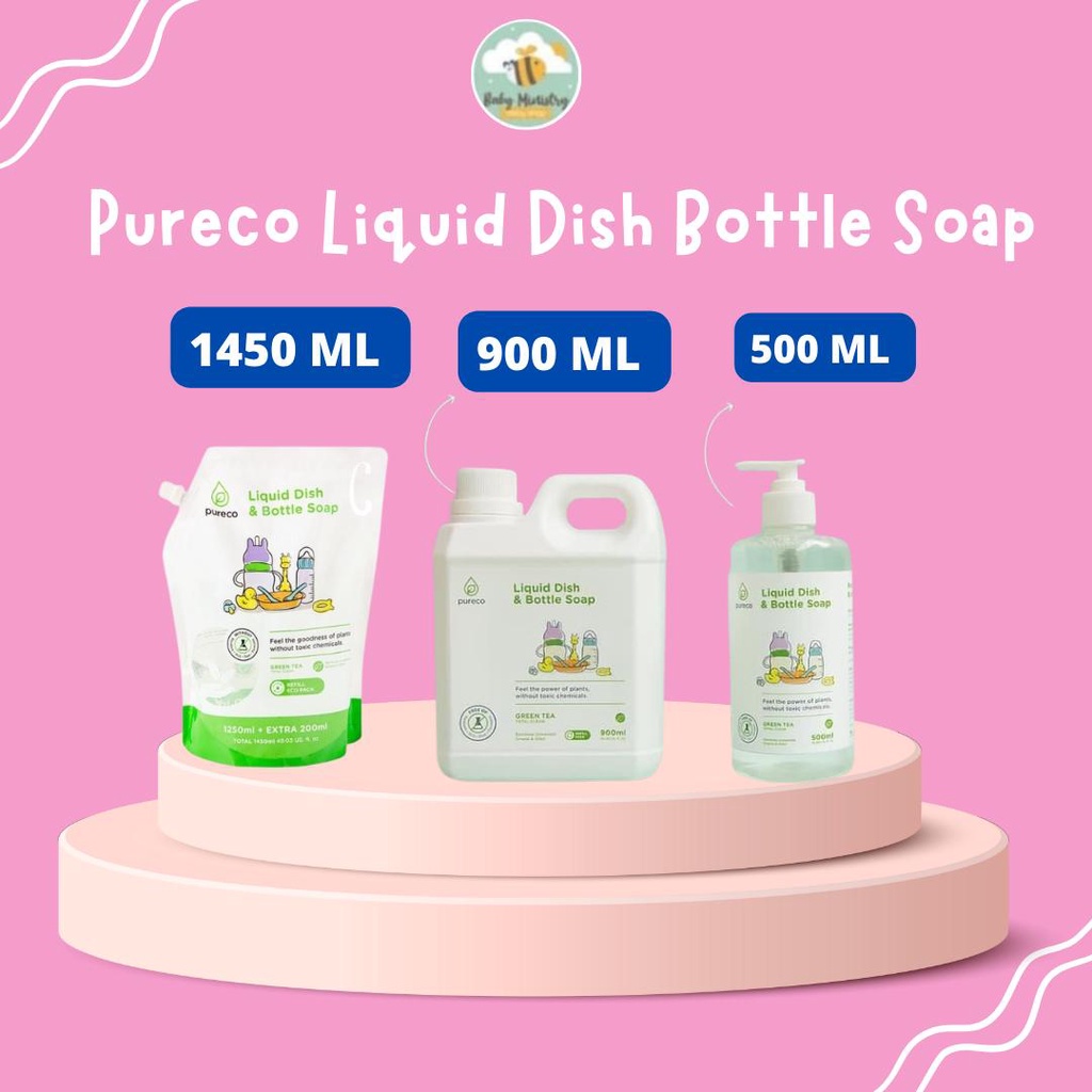 Pureco Liquid Detergent Refill Eco Pack 1450ml/ Pureco Dish Bottle Cleanser 1450ml/ Softener 1450ml / Pureco Liquid Handsoap 1450ml