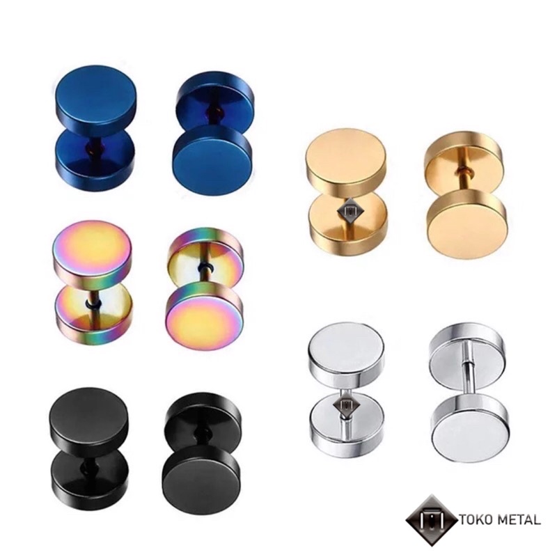 Anting Tindik 100% Titanium Kualitas Tinggi Pircing Roda  Pria Dan Wanita [ Toko Metal]