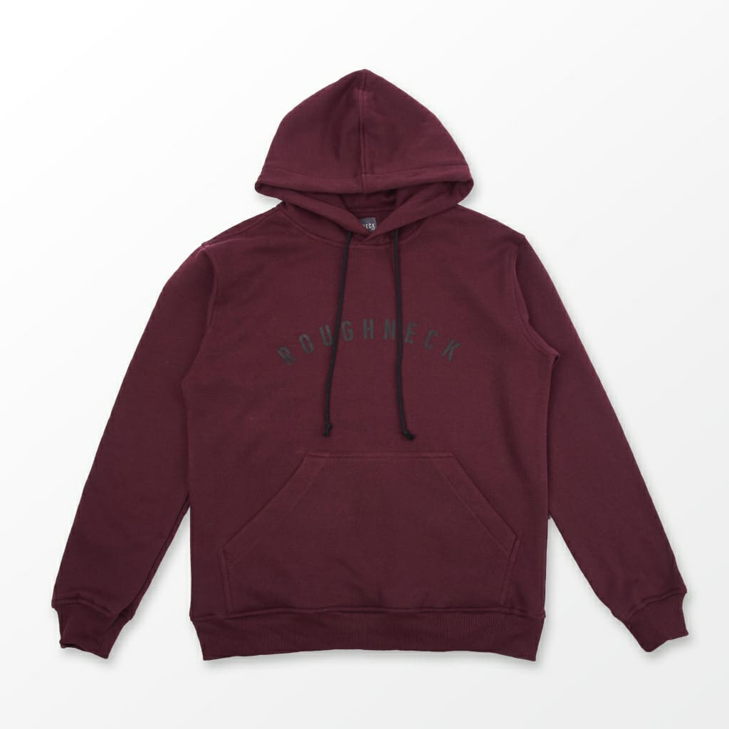 Roughneck H032 Maroon Sig Black Hoodie / SWEATER HOODIE ROUGHNECK ORIGINAL TERMURAH / UNISEX / COD