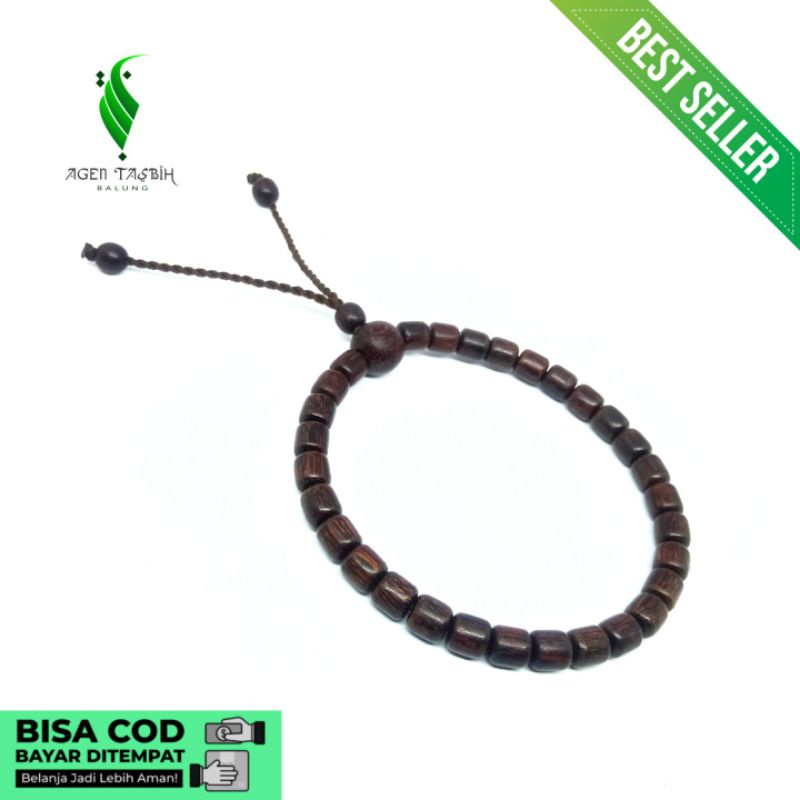 Gelang Kayu Galih Asem Motif Tabung Size 7mm, Gelang Pria, Gelang Kayu Langka Bertuah Nusantara, Gelang Keren, Gelang Murah,