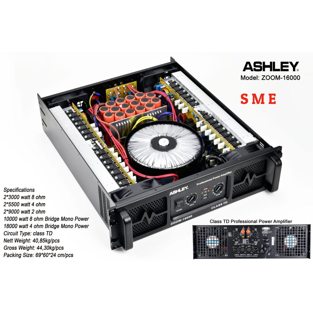 POWER AMPLIFIER ASHLEY ZOOM-16000