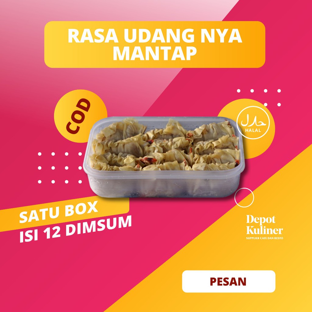 Dimsum Siomay Udang Isi 12 Pcs, Frozen Halal dan Enak di Medan