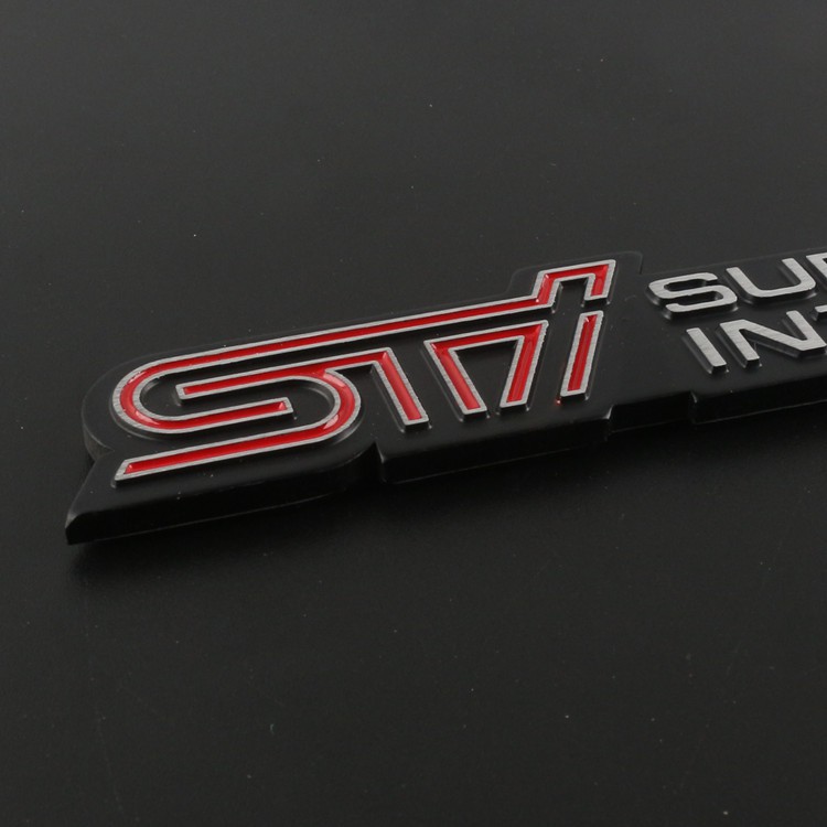 1pc Stiker Emblem STI TECNICA Metal Untuk Fender Samping Subaru