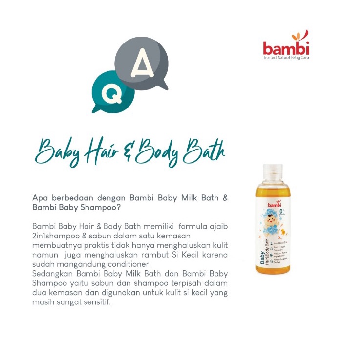 Bambi Baby Hair and Body Bath - 200ml