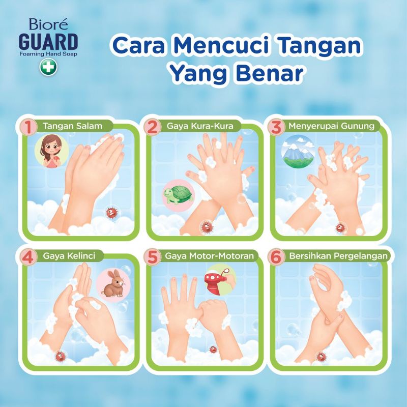 Biore GUARD Gel Hand Soap Eucalyptus Scent / Fresh Antibacterial / Fruity refill  dan botol 200 / 250 ml hand wash sabun